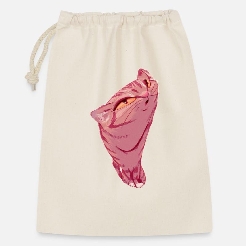 Weiches Pink - Geschenkbeutel aus Baumwolle (30 x 45 cm) - Natur