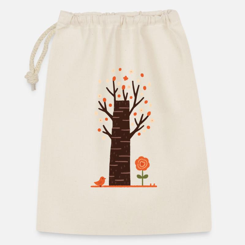 Whimsical Blossom Tree with Bird - Gift Bag 30 x 45 cm - nature