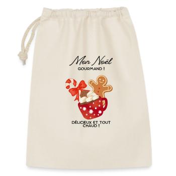 Joyeux_noel_gourmand-_Pain Gewürze - Geschenkbeutel aus Baumwolle (30 x 45 cm) - Natur - Vorne