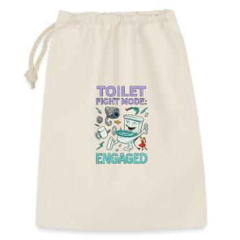 Toilettenkampf-Modus – Absurdes Hirnfäule-Design - Geschenkbeutel aus Baumwolle (30 x 45 cm) - Natur - Vorne