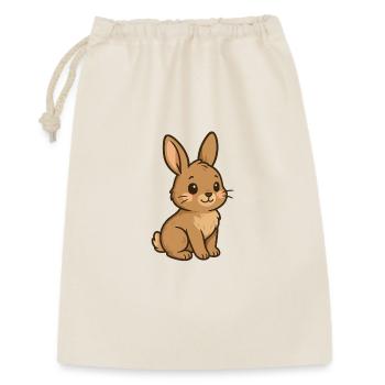 Lapin câlin dessin animé coeur oreilles - Sac cadeau 30 x 45 cm - nature - Devant
