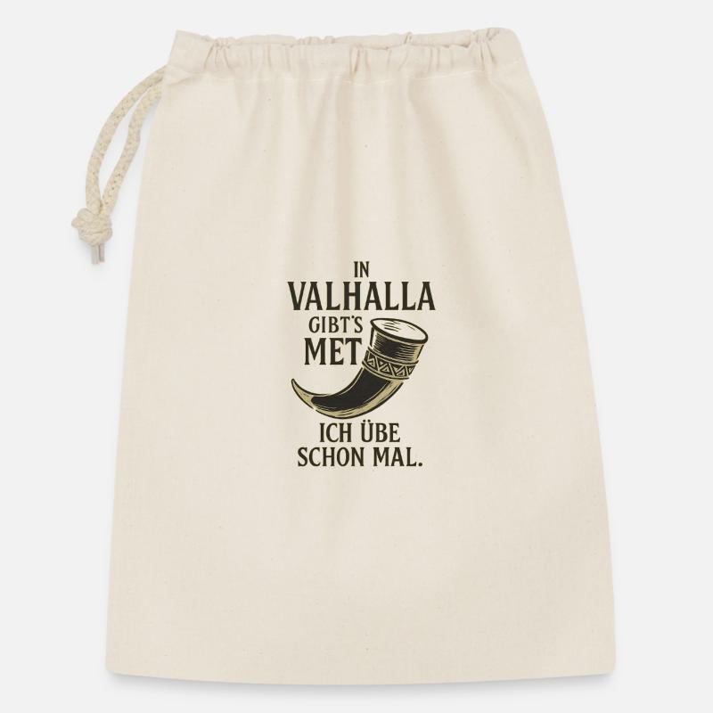 In Valhalla there is mead - Gift Bag 30 x 45 cm - nature