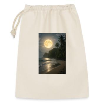 Clair de lune sur la plage tropicale - Sac cadeau 30 x 45 cm - nature - Devant