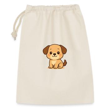 Conception de chiot mignon pour les vêtements pour enfants - Sac cadeau 30 x 45 cm - nature - Devant
