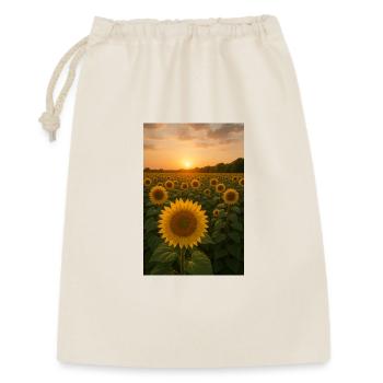 Champs de tournesols au coucher du soleil - Sac cadeau 30 x 45 cm - nature - Devant