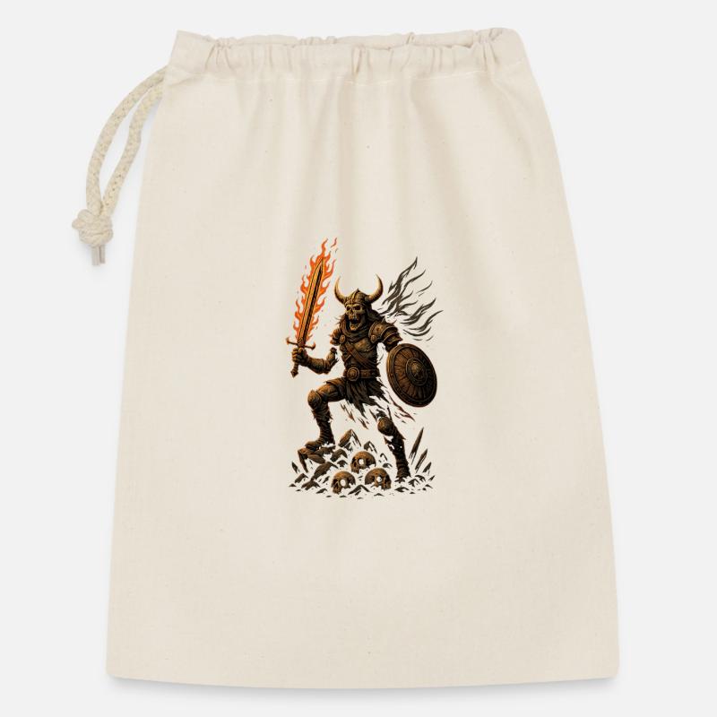 Demonic Warrior with Fire Dagger - Gift Bag 30 x 45 cm - nature
