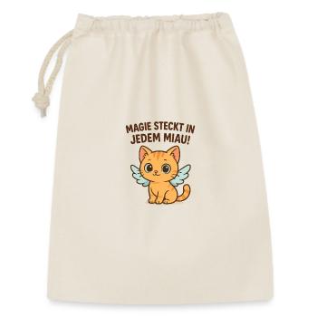 Miaulement de chat magique avec des ailes - Sac cadeau 30 x 45 cm - nature - Devant