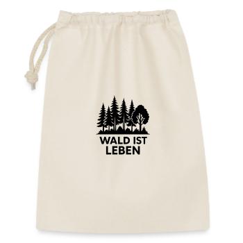 Wald ist Leben  - Geschenkbeutel aus Baumwolle (30 x 45 cm) - Natur - Vorne