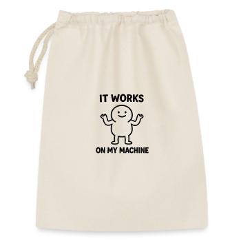 Humour informatique : « Ça marche sur ma machine » - dessin animé mignon - Sac cadeau 30 x 45 cm - nature - Devant