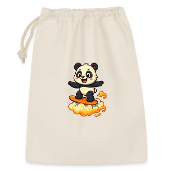 Panda Surfer dessin animé Design - Sac cadeau 30 x 45 cm - nature - Devant