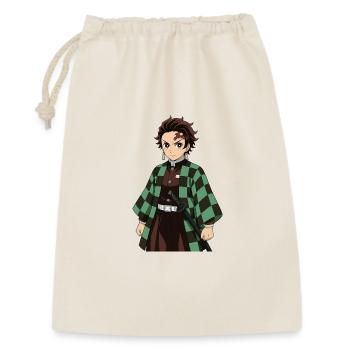 Hero Checkerboard Kimono Green Saber - Gift Bag 30 x 45 cm - nature - Front