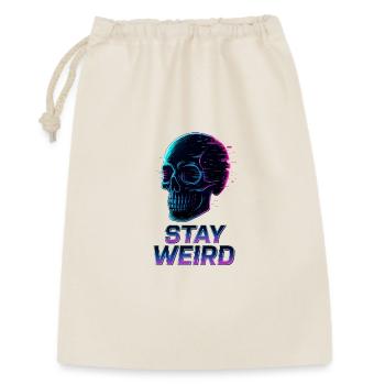 Restez bizarre Neon Skull - Sac cadeau 30 x 45 cm - nature - Devant