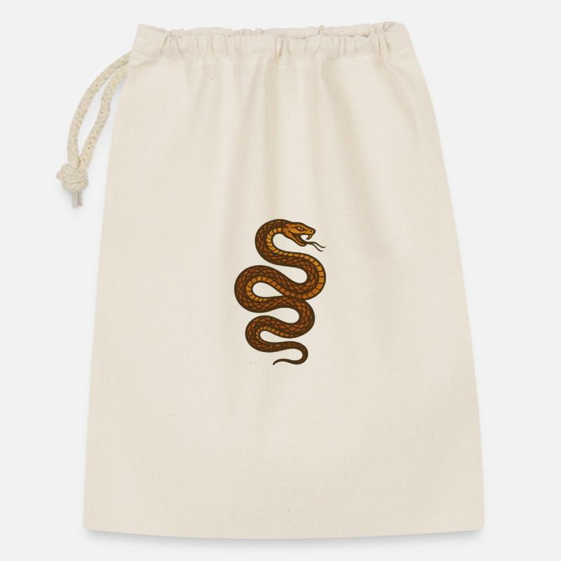 Brown coiled snake - Gift Bag 30 x 45 cm - nature