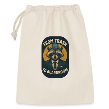 From Trash to Boardroom Raccoon Retro Design - Gift Bag 30 x 45 cm - nature - Front