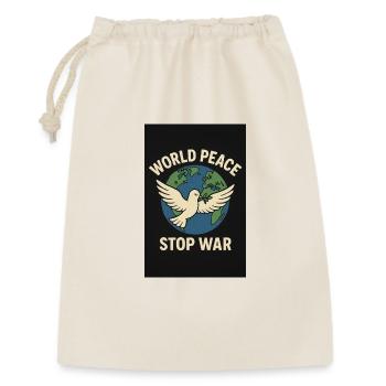 La paix mondiale Stop War Dove - Sac cadeau 30 x 45 cm - nature - Devant