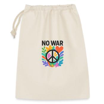 Rêve de paix Pas de guerre Cercle de fleurs - Sac cadeau 30 x 45 cm - nature - Devant