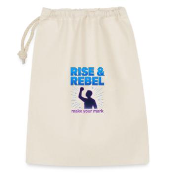 Rise & Rebel Make Your Mark - Geschenkbeutel aus Baumwolle (30 x 45 cm) - Natur - Vorne