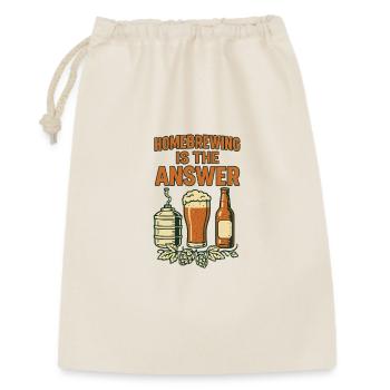 Homebrewing is the answer - Geschenkbeutel aus Baumwolle (30 x 45 cm) - Natur - Vorne