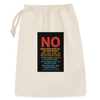 No Word, No Purchase – Multilingual Protest - Gift Bag 30 x 45 cm - nature - Front