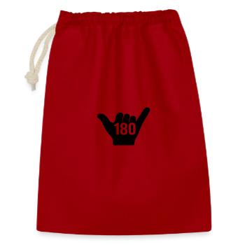 Darts WM 180 Shaka Style für Dartsfans - Geschenkbeutel aus Baumwolle (30 x 45 cm) - Rot - Vorne