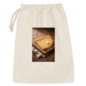 Knusprige Crepes mit Butter - Geschenkbeutel aus Baumwolle (30 x 45 cm) - Natur - Vorne