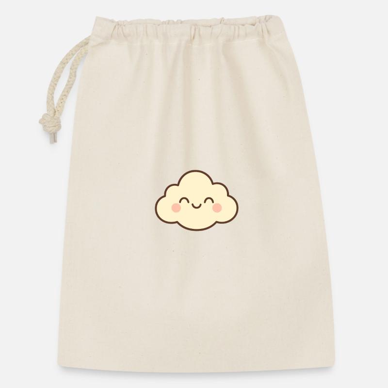 Cloud Sweet Smile - Geschenkbeutel aus Baumwolle (30 x 45 cm) - Natur