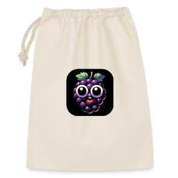Violet raisin avec les yeux et la bouche dans un style comique - Sac cadeau 30 x 45 cm - nature - Devant