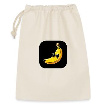 Banana yellow with eyes against black background - Gift Bag 30 x 45 cm - nature - Front