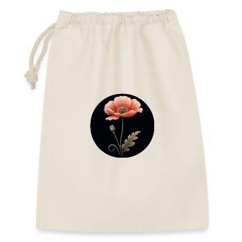 Pavot, coquelicot, fleur, rouge, orange - Sac cadeau 30 x 45 cm - nature - Devant