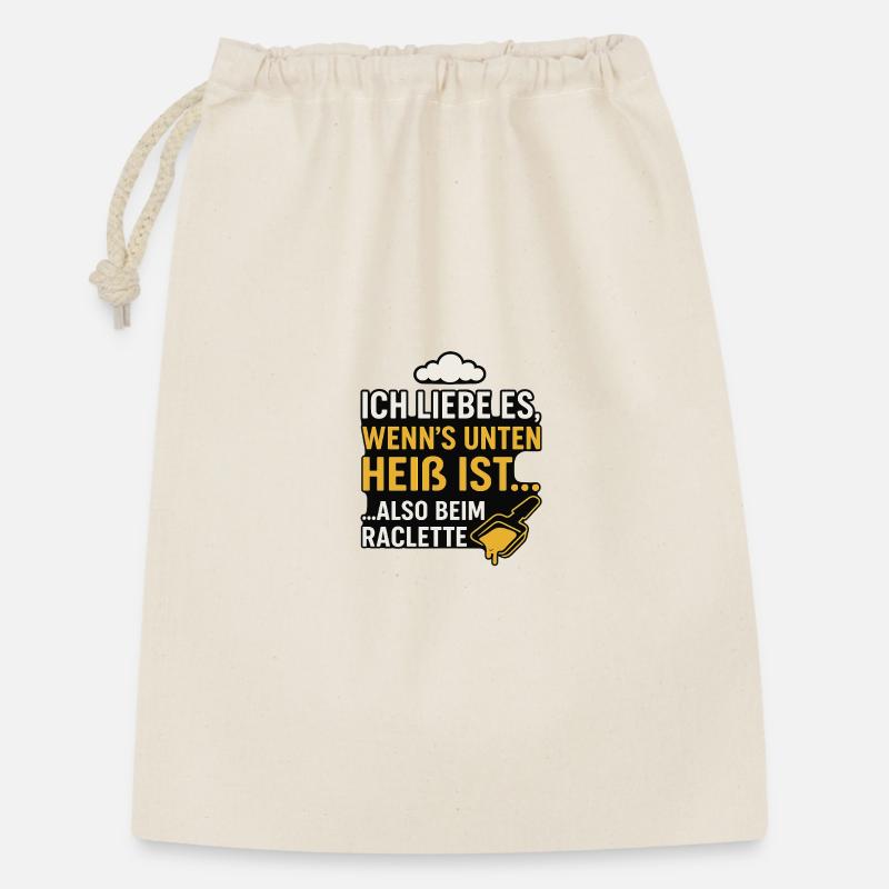 Heißßß - Geschenkbeutel aus Baumwolle (30 x 45 cm) - Natur