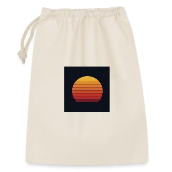 Design rétro coucher de soleil - Sac cadeau 30 x 45 cm - nature - Devant