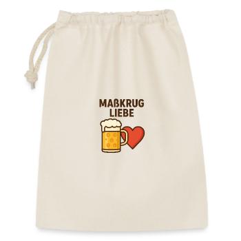 Bierlieber T−Shirt − Maßkrug mit Herz Design - Gift Bag 30 x 45 cm - nature - Front