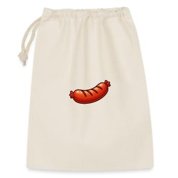 Fröhliche Bratwurst Cartoon - Geschenkbeutel aus Baumwolle (30 x 45 cm) - Natur - Vorne