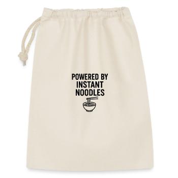 Powered by Instant Noodles – Fun Shirt - Geschenkbeutel aus Baumwolle (30 x 45 cm) - Natur - Vorne