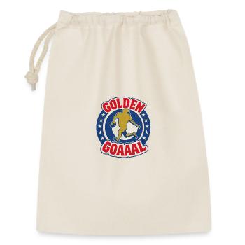 Golden Touchdown – Le football rencontre le GOAAAL - Sac cadeau 30 x 45 cm - nature - Devant