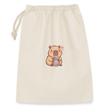 Beaver Bubble Tea Charm - Gift Bag 30 x 45 cm - nature - Front