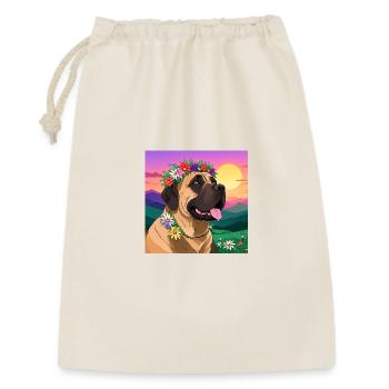 Mastiff with floral wreath - Gift Bag 30 x 45 cm - nature - Front