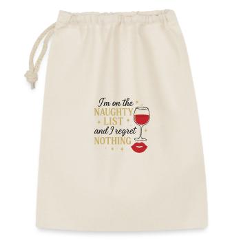 Je suis sur la liste des vilains – Chemise de Noël drôle - Sac cadeau 30 x 45 cm - nature - Devant