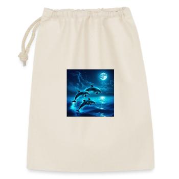 Moonlit Night Dolphin Jumps - Gift Bag 30 x 45 cm - nature - Front