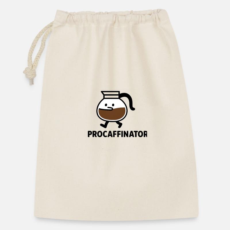 ProCaffinator Kaffeebecher Cartoon - Geschenkbeutel aus Baumwolle (30 x 45 cm) - Natur