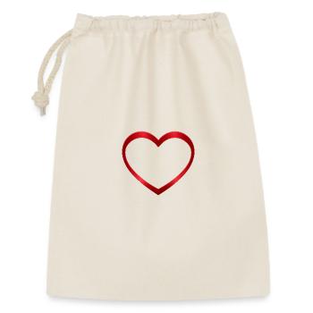 NOUVEAU -- Design de cœur rouge lumineux – Magnifique ! - Sac cadeau 30 x 45 cm - nature - Devant