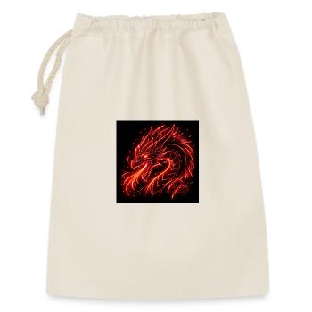 Neon dragon in red fire - Gift Bag 30 x 45 cm - nature - Front