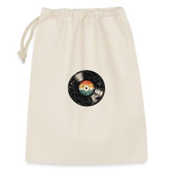 Vinyle rétro - Sac cadeau 30 x 45 cm - nature - Devant