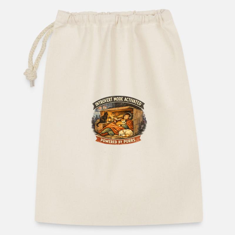 Mode introverti activé Nuit Chaleureuse pour chat - Sac cadeau 30 x 45 cm - nature