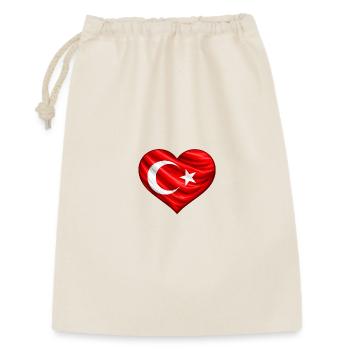 Turkish flag heart - Gift Bag 30 x 45 cm - nature - Front