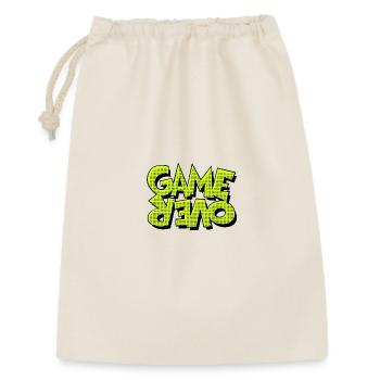 Game Over Retro-Pixel-Design - Geschenkbeutel aus Baumwolle (30 x 45 cm) - Natur - Vorne