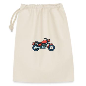 Rotes Motorrad Cartoon Stil - Geschenkbeutel aus Baumwolle (30 x 45 cm) - Natur - Vorne