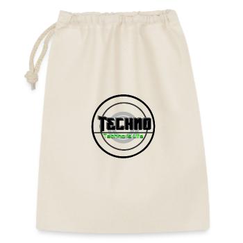 Techno Is Life Neon Logo - Geschenkbeutel aus Baumwolle (30 x 45 cm) - Natur - Vorne