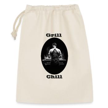Grill Chill - Geschenkbeutel aus Baumwolle (30 x 45 cm) - Natur - Vorne