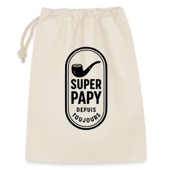 Super Papy depuis toujours - Sac cadeau 30 x 45 cm - nature - Devant
